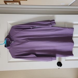 Gap Quarter-Zip Sweatshirt Dress lavenderLong Sleeve X-Small NWOT